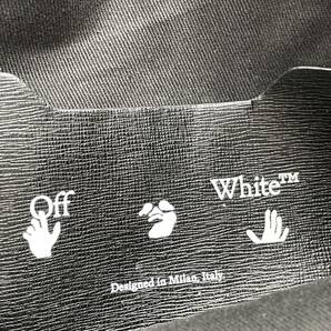 ⑩Bn4237●OFF-WHITE オフホワイト Diag Tote トートバッグ レザー ブラック ストライプの画像5