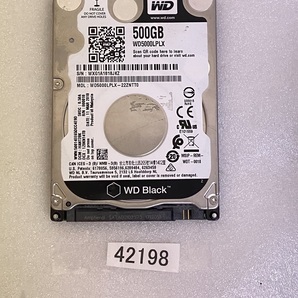  WD 2.5インチ Sata HDD 500GB WD5000LPLX-22ZNTTO (42198)の画像2