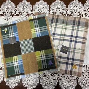  free shipping Brooks Brothers towel handkerchie 2 pieces set!! brand handkerchie wonderful men's .