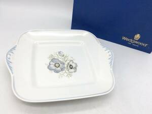 #2814 WEDGWOOD ウェッジウッド Bone China GLEN MIST グレン・ミスト BBプレート Bread＆Butter Plate 角皿 お皿 洋食器 花柄 保管品