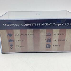 #3519 CHEVROLET CORVETTE STINGRAY Coupe C2 1963 シボレー スティングレー ディアゴスティーニ アメリカンカー ミニカー 長期保管 現状品の画像3