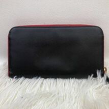 1円 【美品】 PRADA プラダ サフィアーノレザー 長財布 ラウンドファスナー ウォレット 札入れ 小銭入れ ブラック メンズ レディース_画像3