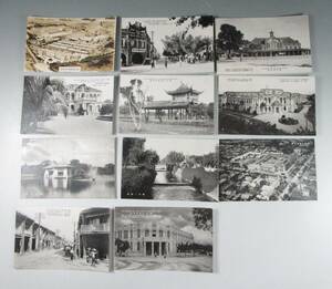 {.} war front Taiwan picture postcard 11 sheets pcs middle .. school governor .. pcs middle park city street middle . ground bird . pcs middle . car place line . memory pavilion thousand castle . through etc. unused 