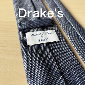 【美品】Drake's ドレイクス　ブルー　スフォデラート　ネクタイ