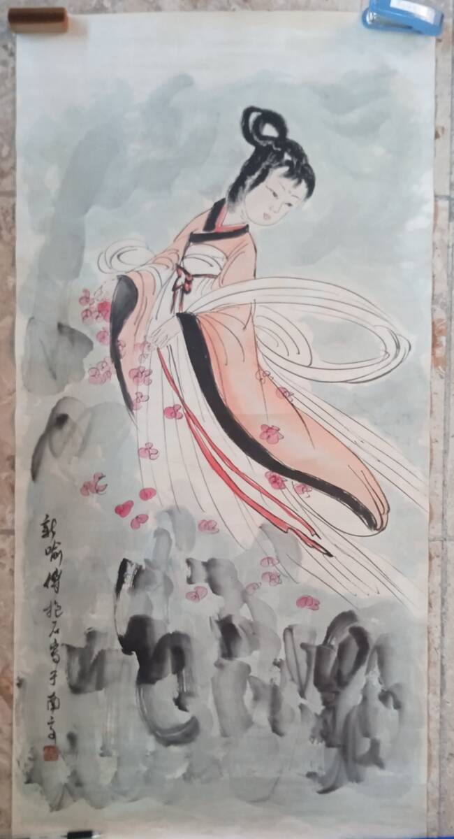 [Copie] Peinture sur bambou dessinée par Fu Houshi 2 « Manuscrite » « Non imprimée » Difficile à obtenir, peinture, aquarelle, portrait