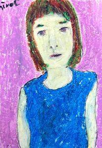 Art hand Auction Artist Hiro C Without Worry, Artwork, Painting, Pastel drawing, Crayon drawing