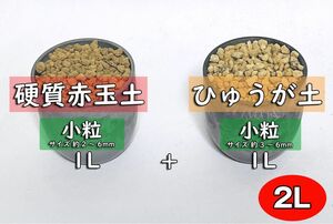 園芸用土　硬質赤玉土＋ひゅうが土　小粒セットAH　計約2リットル