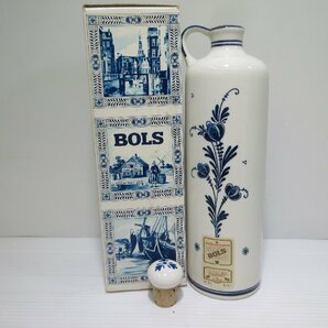 ボルス ジュネヴァ 陶器 BOLS ZEER OUDE GENEVER 700ml/1239g 37.5% スピリッツ 未開栓 古酒 箱,替栓付き/B36180の画像1