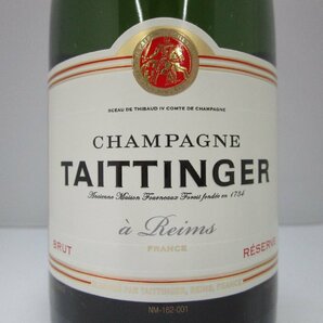 テタンジェ ブリュット レゼルヴ ハーフボトル 375ml 12.5% TAITTINGER BRUT RESERVE シャンパン 未開栓 古酒 箱付き/A38390の画像2