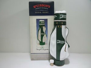 マックギボンズ ゴルフバッグ型 緑 陶器 Mc GIBBON'S 700ml/1225g 43% スコッチウイスキー 未開栓 古酒 替栓,箱付き/B36463