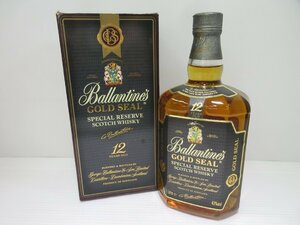 バランタイン 12年 ゴールドシール スペシャルリザーブ Ballantine's GOLD SEAL 1000ml 43% スコッチウイスキー 未開栓 古酒 箱付き/A34305