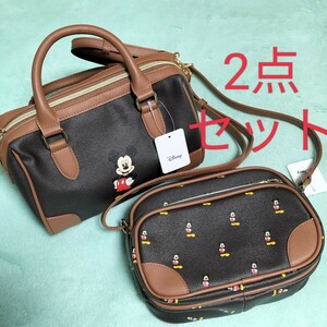 ★未使用 新品 Disney ディズニー バッグ bag　mickey mouse　ショルダーバッグ ポシェット　トートバック　ボストンbag　カバン　鞄　旅行