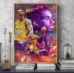  C3313 NBA バスケットボール コービー・ブライアント ポップアート キャンバスアートポスター 50×70cm イラスト 海外製 枠なし