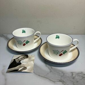 K2404-3145 WEDGWOOD FRUIT SYMPHONY カップ &ソーサー 2客セット 未使用品② 60サイズ梱包予定