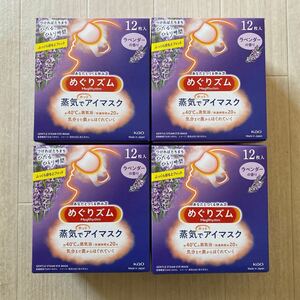 花王 めぐりズム 蒸気でホットアイマスク ラベンダーの香り　48枚(12枚入×4)