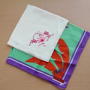 ハンカチ 2枚セット コシノジュンコ 蘇州 刺繍 未使用