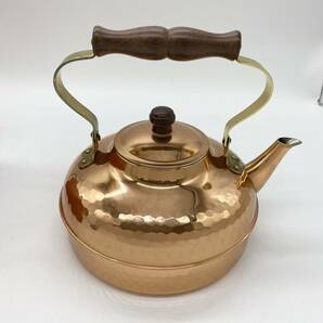 【未使用保管品】 COPPER 100 HOME WARE 鎚目入ケトル 1.5L 純銅 S-611Hの画像3