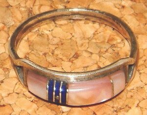 本物 2000年代前期 ズニ族 ZUNI族 インディアンジュエリー シルバー製 ピンク シェル インレイ リング 指輪 (13号) ピンキーリング FUNNY