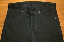 新品 CUSHMAN クッシュマン 13.5oz ブラックデニム生地 WWⅡ 第二次世界大戦 モデル ジーンズ (w34インチ) LEVIS リーバイス 501xx 501 黒_画像5