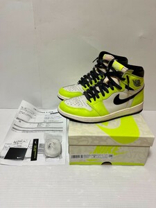 美品 国内正規 Nike Air Jordan 1 High OG Volt/Visionaire ナイキ エアジョーダン1 ハイ OG ボルト ヴィジョネア US8.5 26.5cm 55508-702