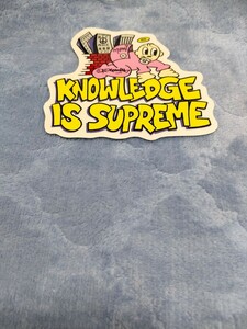 【新品】 SUPREME シュプリーム KWOWLEDGE is SUPREME STICKER ステッカー 新品未使用