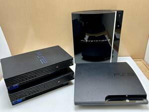 PS2 PS3 本体 ジャンク 4台 CHCHL00　2100A 10000　30000 プレステ3 プレイステーション ソニー PlayStation3　まとめて【現状出品】