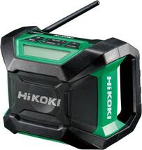 新品■HiKOKI(ハイコーキ) 14.4V/18V コードレスラジオ Bluetooth機能搭載 AC100V使用可 本体のみ バッテリー・充電器別売り UR18DA(NN)_画像1