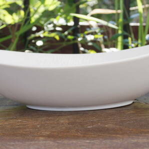  白い食器30.0cm ディープ カヌーボウル^ペアーセットセット 舟形 カレー皿 パスタ皿 カフェ 白 ポーセラーツ 業務用 の画像3