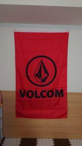 VOLCOM　ボルコム 特大フラッグ バナー 　レッド　90cm×150cm 新品未使用