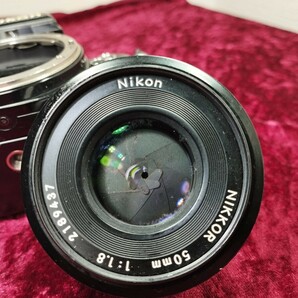 【委託品】 Nikon NEW FM2 Ai NIKKOR 50mm 1.8 フィルムカメラ シャッターOK 速度変化有り ニコン レンズ付き 1円スタート売り切りブラックの画像9