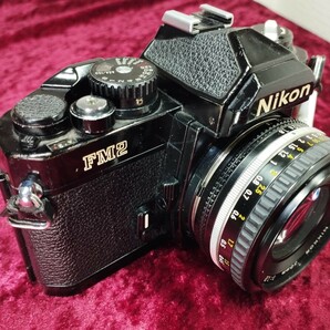 【委託品】 Nikon NEW FM2 Ai NIKKOR 50mm 1.8 フィルムカメラ シャッターOK 速度変化有り ニコン レンズ付き 1円スタート売り切りブラックの画像3