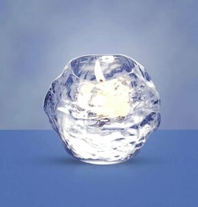Kosta Boda Snowball スウェーデン キャンドルスタンド 水晶　クリスタルガラス　置物　S