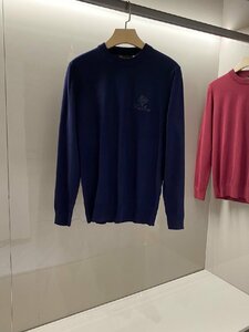 Loro Piana　ロロピアーナ　メンズ　ニット　セーター　長袖　刺繍ロゴ　秋冬新品　M-3XL　サイズ選択可能　2886