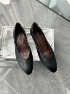 The Row ザロウ ハイヒール レディースシューズ 靴 レザー　3.5cmのヒール　ブラック　サイズ選択可能