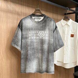 送料無料 Maison Margiela マルタンマルジェラ メンズ Tシャツ 半袖 数字ロゴ トレロ風 S-XL サイズ選択可能 4111の画像1
