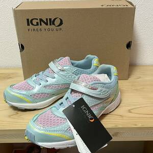 ▼IGNIO イグニオ ジュニアシューズ スニーカー 23.0㎝ グリーン PK IGC4924GRPK923 未使用 紙タグ付き お箱有り 子供用 運動靴 923 女の子