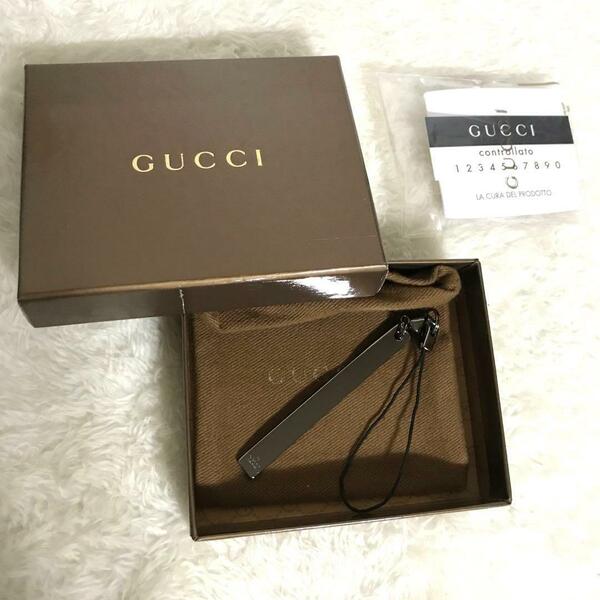 GUCCI グッチ ストラップ プレート 箱付き