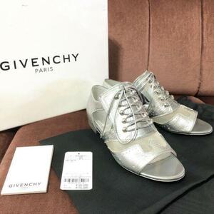 新品 ジバンシー GIVENCHY レザー スニーカー オープントゥ メッシュ