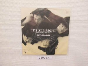 2400637　IT’S ALL RIGHT　オフコース　ＥＰレコード　昭和メロディ　　　