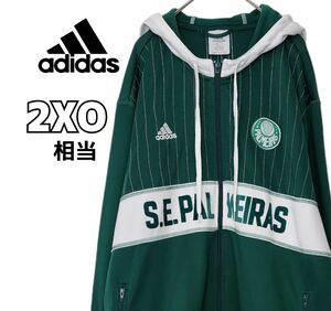 adidas アディダス ブラジル パルメイラス トラックジャケット ジャージ グリーン 古着 XL 2XO相当