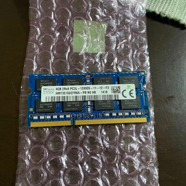 SK hynix製 4GB 2R×8 PC3L-12800S -11-12-F3 SO-DIMM hynix メモリ 