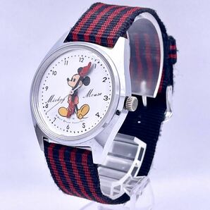 SEIKO セイコー Disney time ディズニータイム Mickey Mouse ミッキーマウス 5000-7000 腕時計 ウォッチ 手巻き 機械式 銀 シルバー P219の画像2