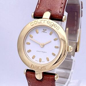 courreges クレージュ paris 腕時計 ウォッチ クォーツ quartz SWISS MADE スイス製 金 ゴールド P248