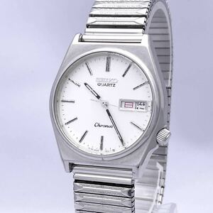 SEIKO セイコー CHRONOS クロノス 8123-7130 腕時計 ウォッチ クォーツ quartz デイデイト 銀 シルバー P306