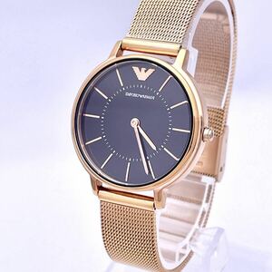 EMPORIO ARMANI Emporio Armani AR-11064 наручные часы часы кварц quartz Black Face чёрный золотой Gold P317