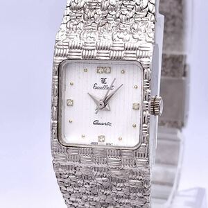 Excellent エクセレント 腕時計 ウォッチ クォーツ quartz スクエア ストーン 銀 シルバー P322