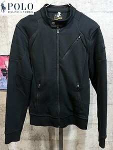 ポロラルフローレン ジャージ ライダースジャケット 黒 XS 165/88A POLO RALPH LAUREN トラックジャケット