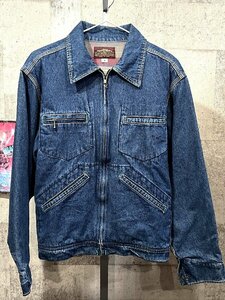 90’S 米国ストア系ブランド STRAWBRIDGE&CLOTHIER ジップアップ デニム ワークジャケット M ストローブリッジ