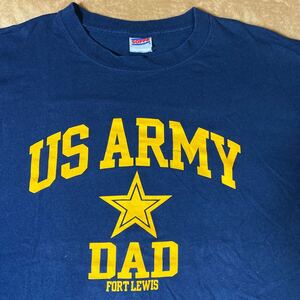 SOFFE製 made in U.S.A. US ARMY 半袖Tシャツ ネイビー系 サイズXL 古着