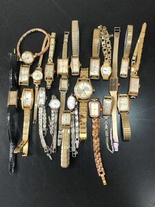 金張金メッキ腕時計22点まとめて　SEIKO CITIZEN PIERCE DEN-RO VALENTINO ORIENT 他　レディース腕時計　手巻　クォーツ　総重量442グラム